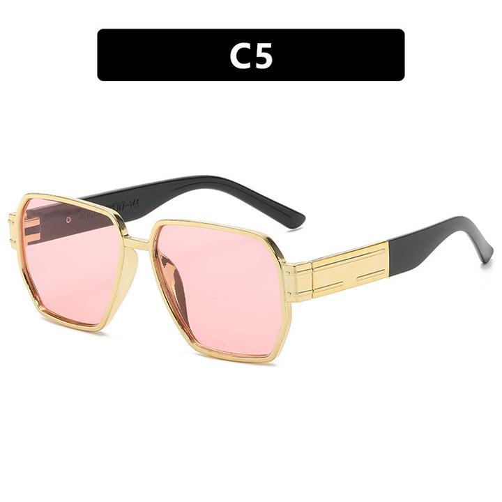 Women's elegant sunglasses with a striking geometric frame Skanto
