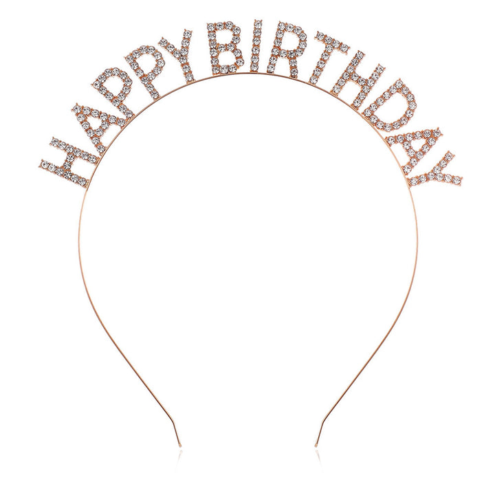 Damer Glitrende Hårbånd med "Happy Birthday"-påskrift Skanto