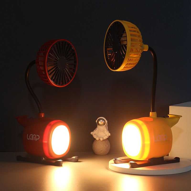 Kvinnenes multifunksjonelle USB skrivebord lampe med vifte Skanto