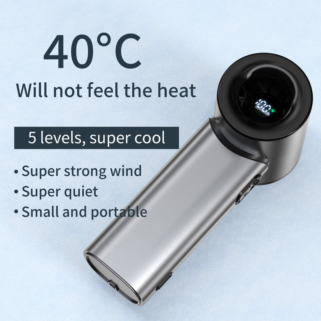 Damer Bærbar Håndvifte med intelligent Temperaturovervåkning Skanto