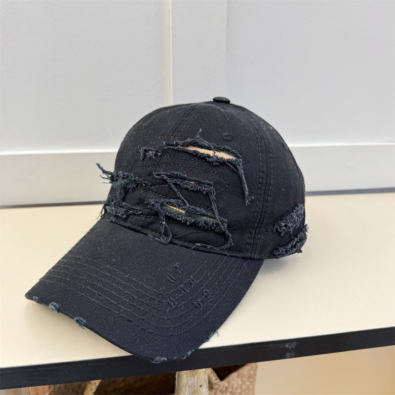Herre Slitt Denim Baseball Caps Skanto