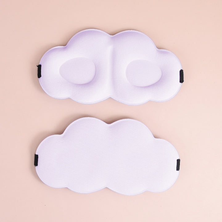 Dame med søte sky søvnmaske laget av minneskum med ergonomisk polstring og justerbart elastisk bånd Skanto