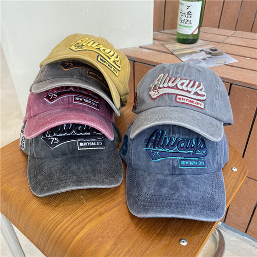 Herre Vintage-inspirert Slitt Bomull Baseball Caps Skanto