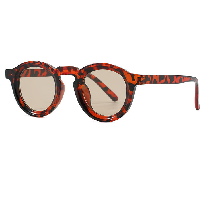 Women's fashionable round sunglasses with transparent frame and UV protection Skanto
