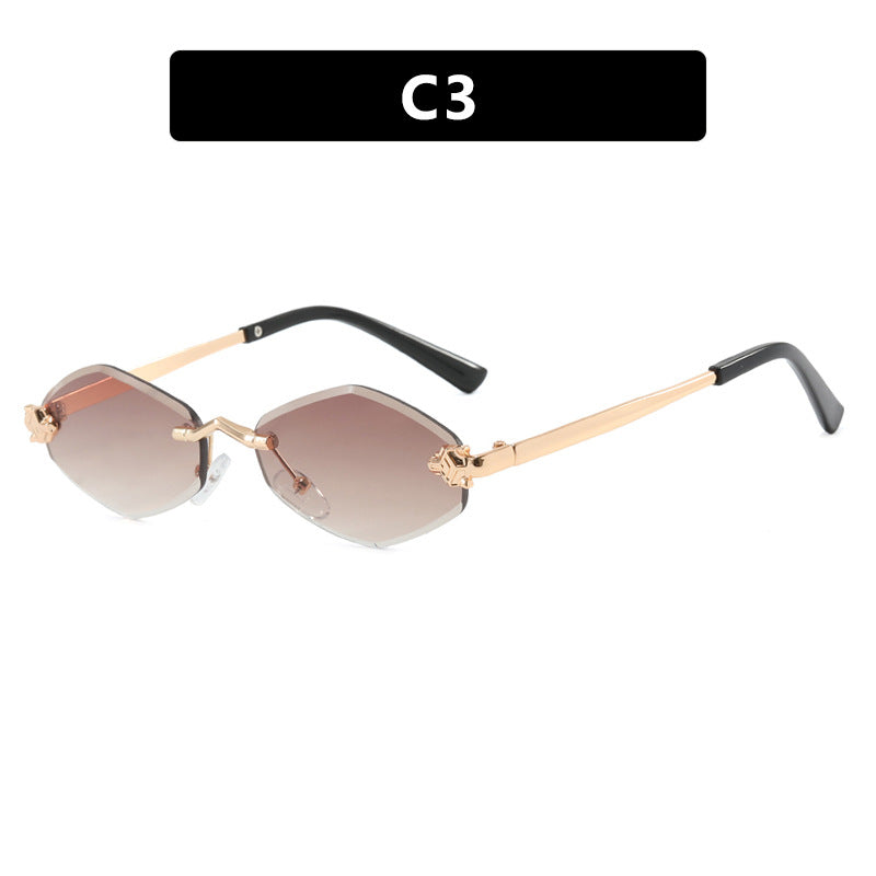 Women's geometric sunglasses with double metal frame and protective lenses Skanto