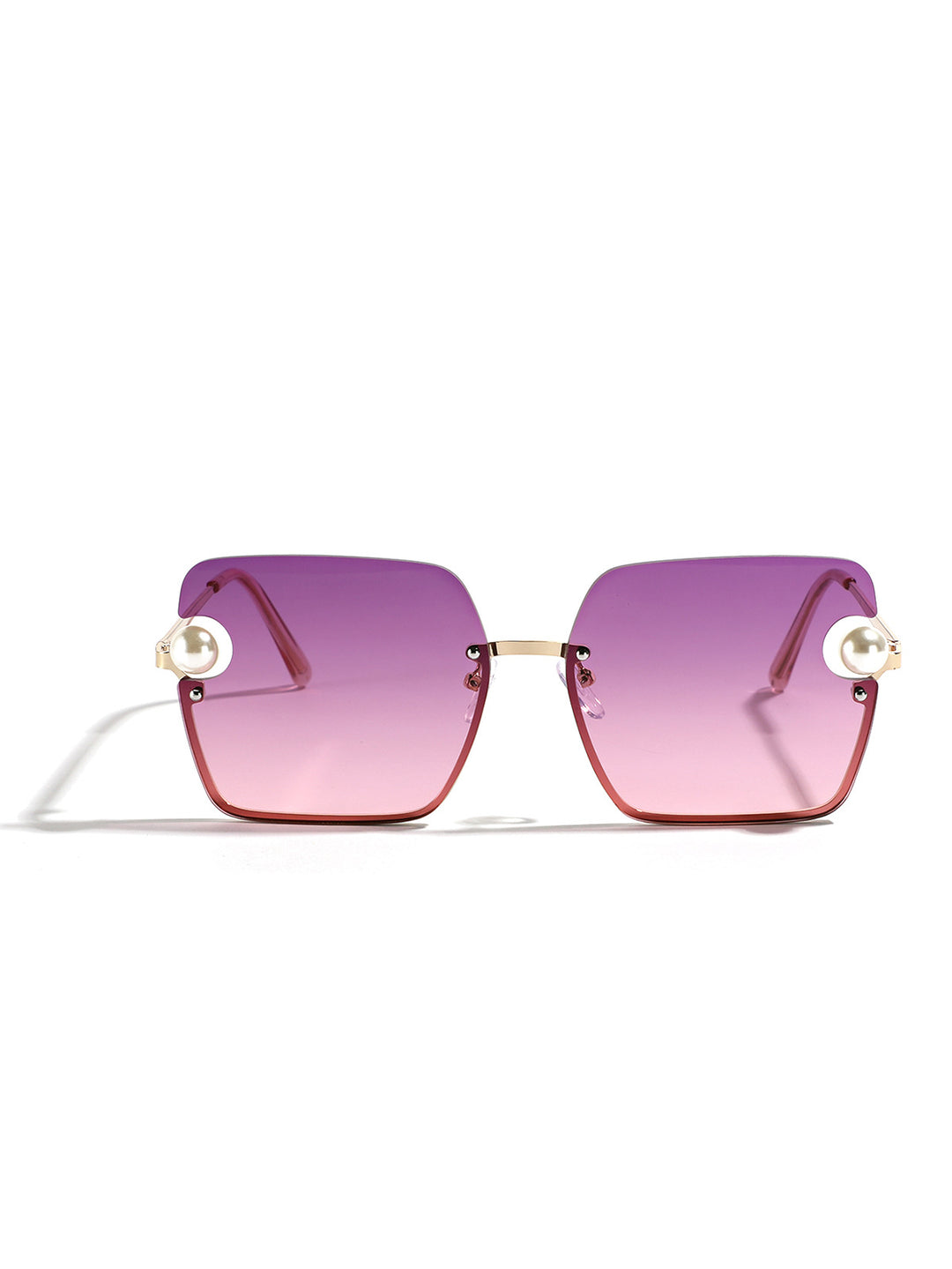 Dame firkantet solbrille med elegant gjennomsiktig ramme Skanto