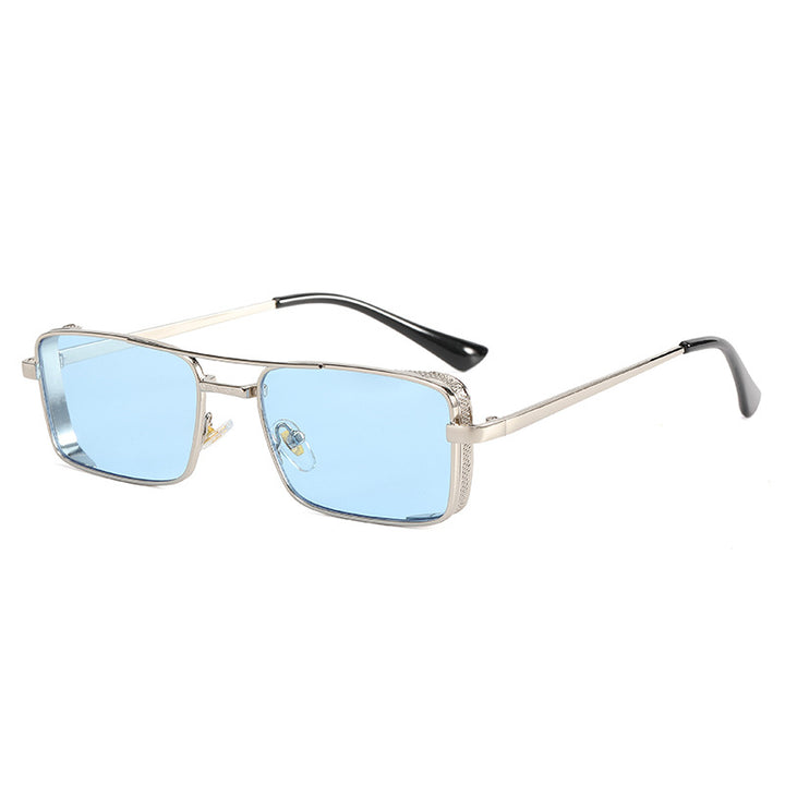 Dame moteriktig rektangulær solbrille med luksuriøs ramme Skanto