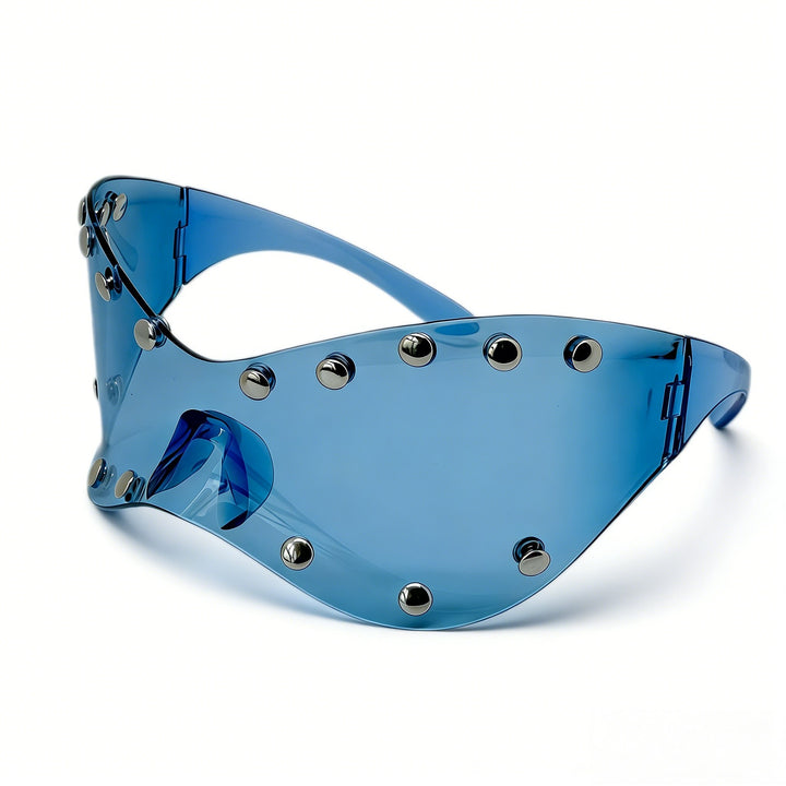 Damer futuristisk designer-solbrille med dekorative metalldetaljer Skanto