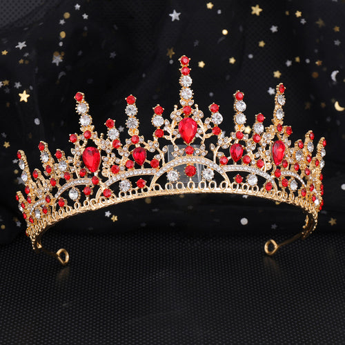 Dame Elegant Krystall-Tiara med filigransk Design Skanto