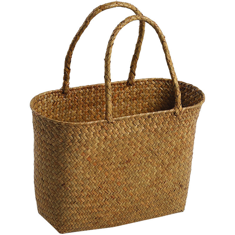 Unisex handlebag laget av flettet naturmateriale Skanto