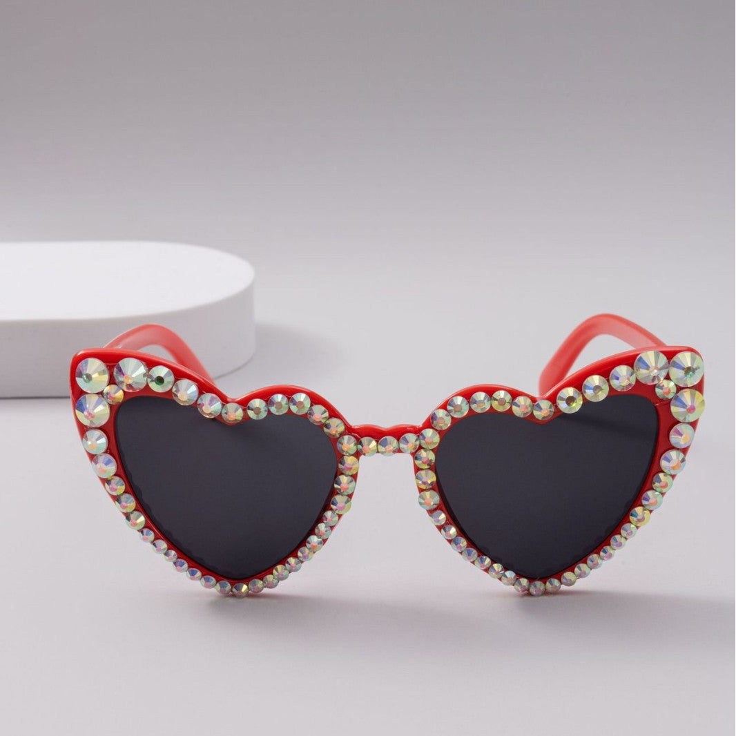 Dame Hjerteformet Glitter-solbrille Skanto