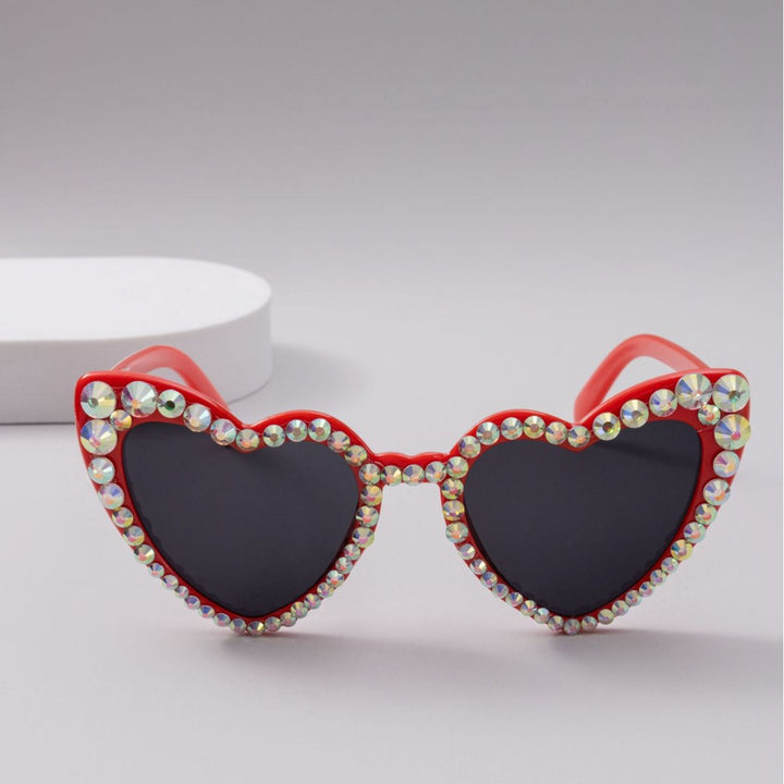 Dame Hjerteformet Glitter-solbrille Skanto
