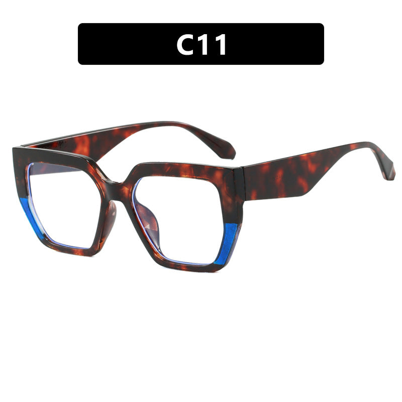 Women's geometric glasses in fashionable tortoise pattern Skanto