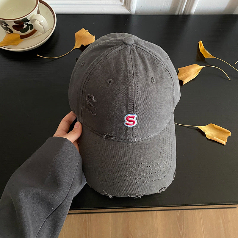 Unisex Slittet Brodert Baseball Caps Skanto