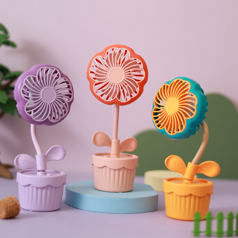 Unisex Søt Blomsterdesign Skrivebordvifte Skanto