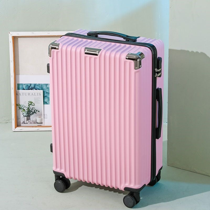 Hardsided suitcase with 360-degree rolling system and integrated safety feature Skanto