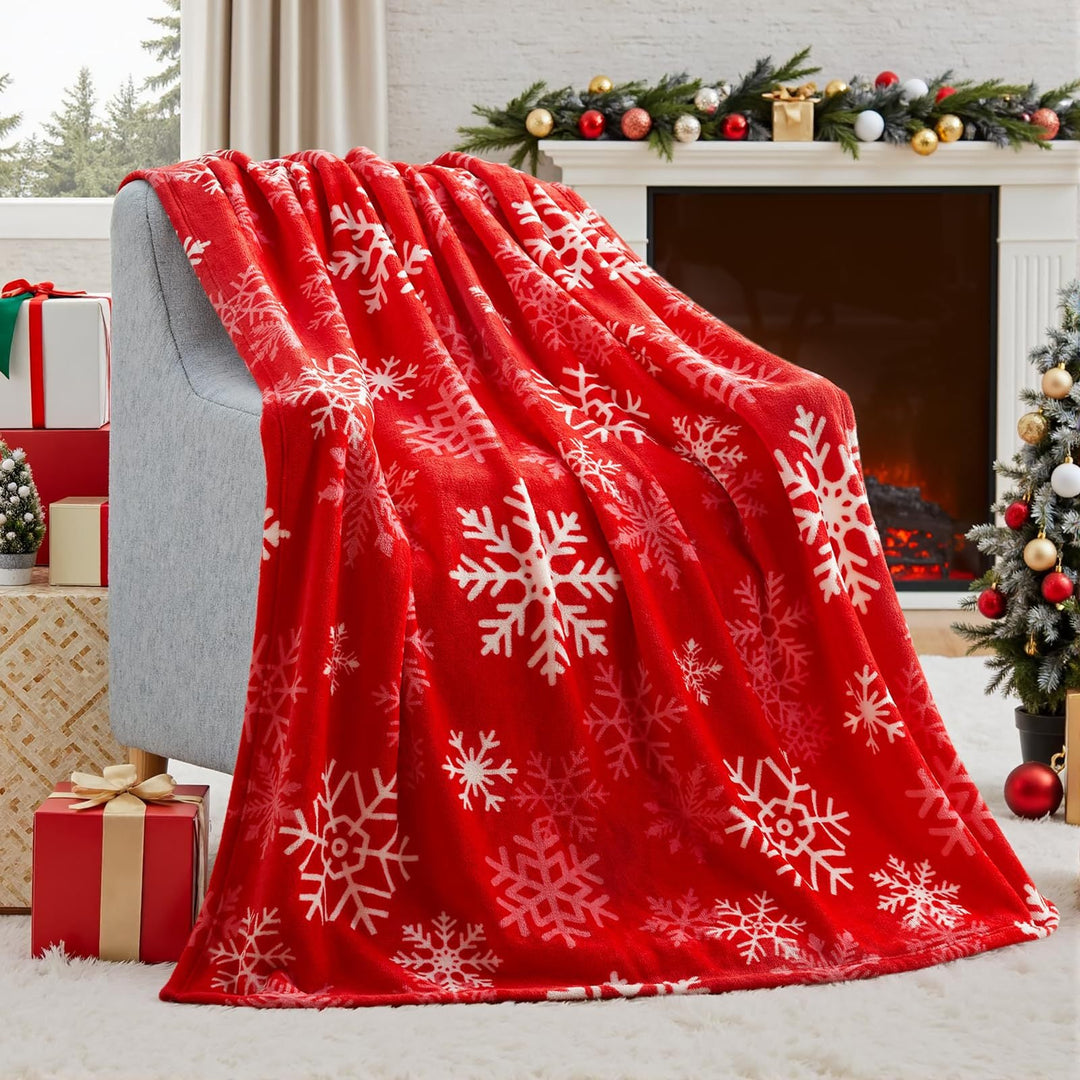 Skanto | Julefilt Myk Flanell Juleplush Ferie Filt