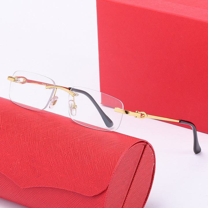 Dame elegant halvrammebrille med komfortable nesepads Skanto