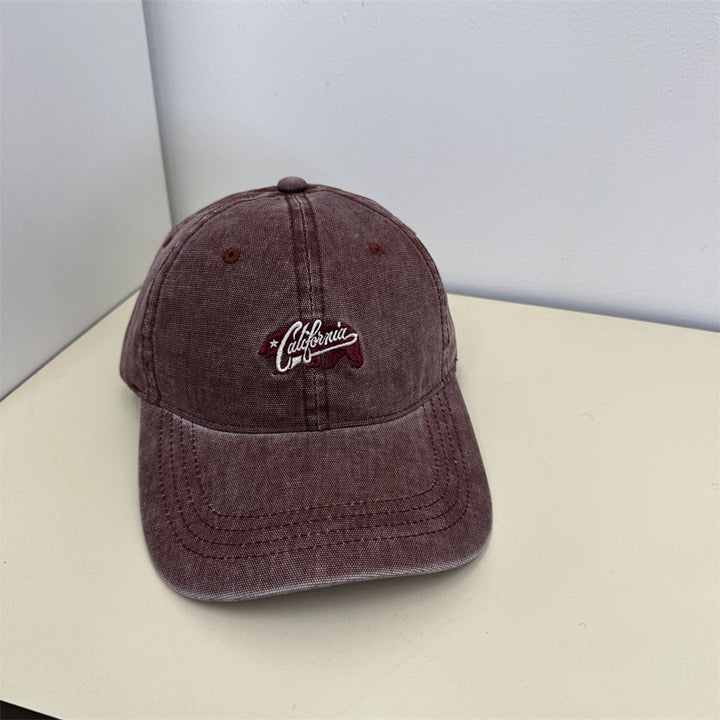 Kvinnens Uformelle Vintage Broderte Caps Skanto