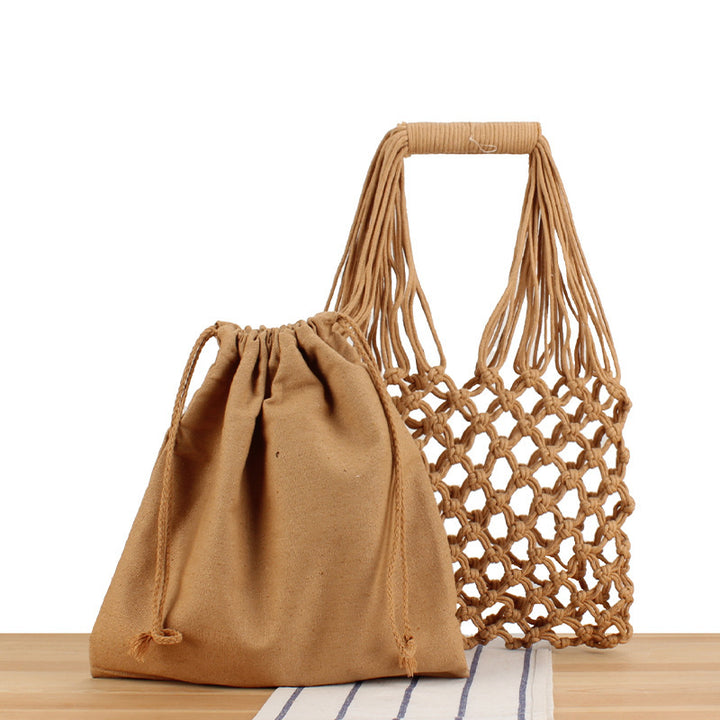Sustainable shoulder bag with practical drawstring opening Skanto