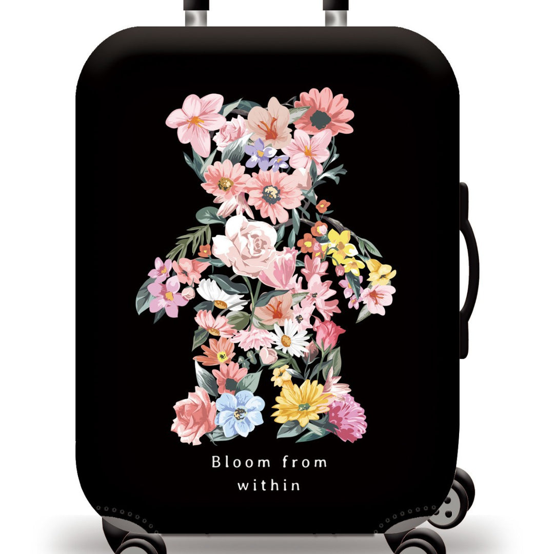 Unisex nan Kinder Trolley Koffert med søtt bamse-design, hardt skall, teleskophåndtak og fire svingbare hjul Skanto