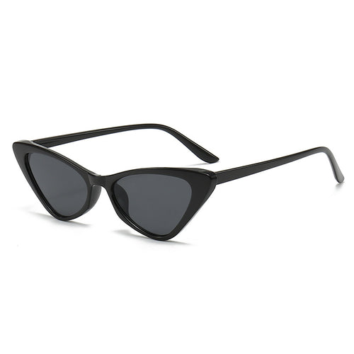Dame stilige Cat-Eye solbriller med glanset plastramme Skanto