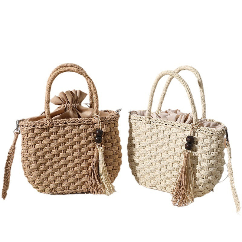 Handmade macrame tote bag with decorative string Skanto