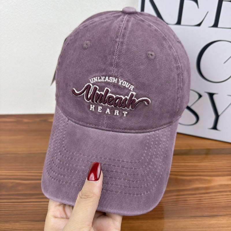 Kvinnens broderte hjerte grafisk baseballcap Skanto