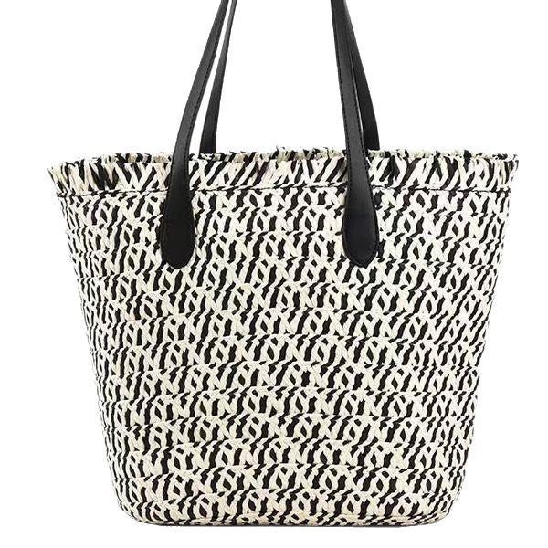 Designer Trillebag i flettet materiale med moderne detaljer Skanto