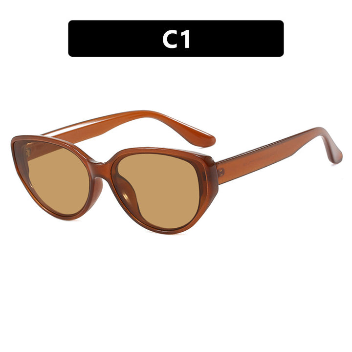 Women's Cat-Eye Sunglasses with Fashionable Tortoiseshell Pattern and UV Protection Skanto
