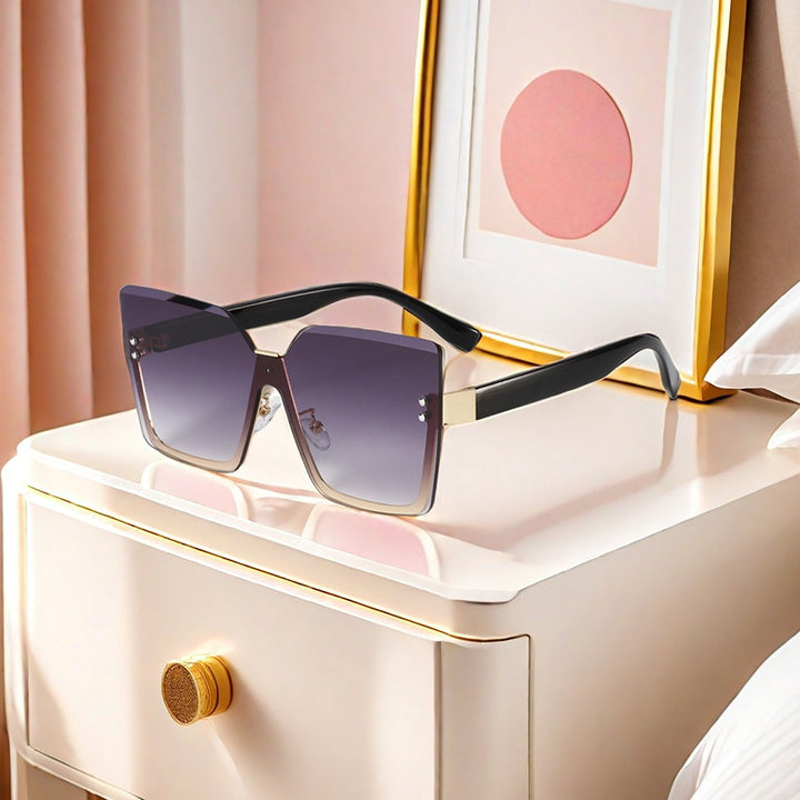 Dames oversized solbriller i moderne design med UV-beskyttelse Skanto