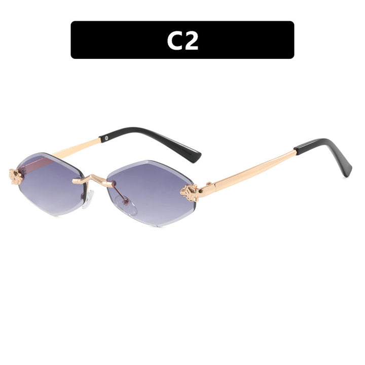 Women's geometric sunglasses with double metal frame and protective lenses Skanto