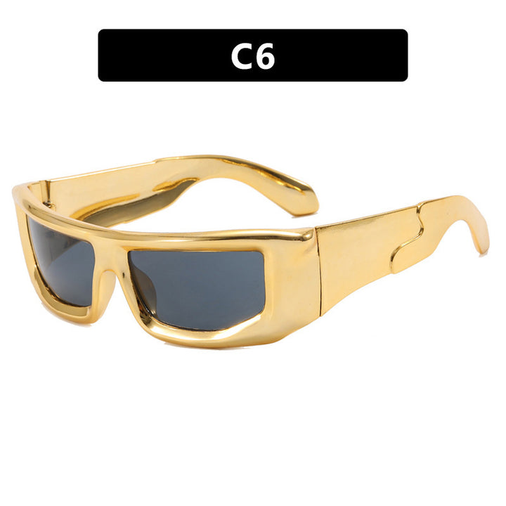 Dame sporty solbriller med stilfull metallramme Skanto