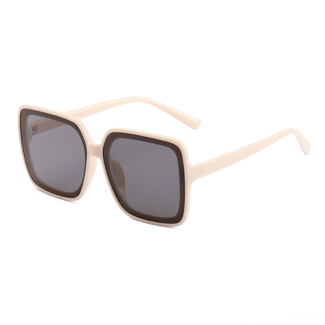 Dame firkantet solbrille med stilfull ramme og UV-beskyttelse Skanto