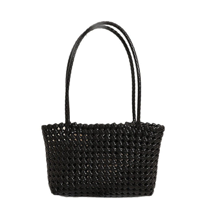 Braided beach bag with practical folding mechanism Skanto