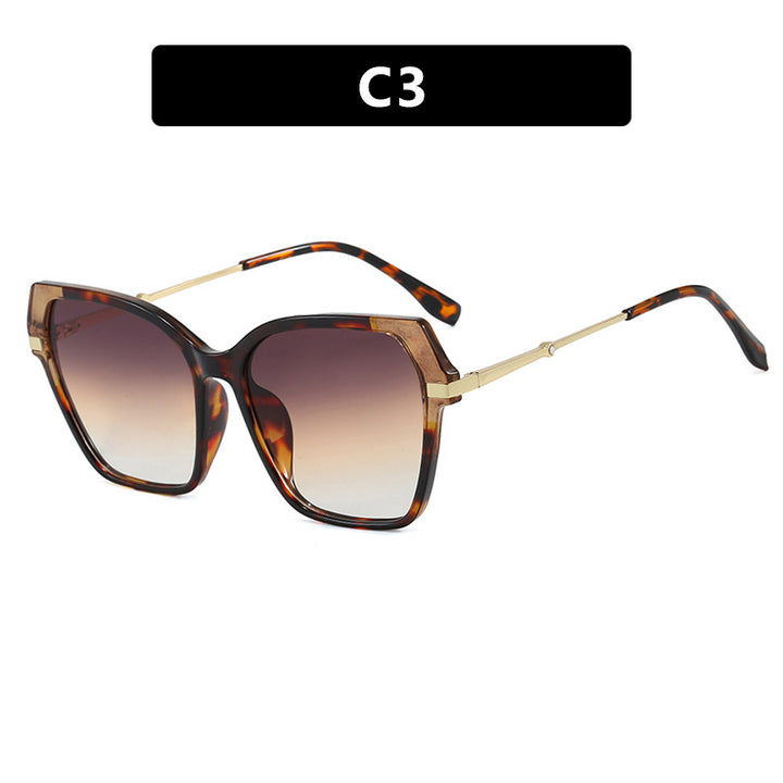 Women's square sunglasses with elegant metal frame and protective UV filter Skanto