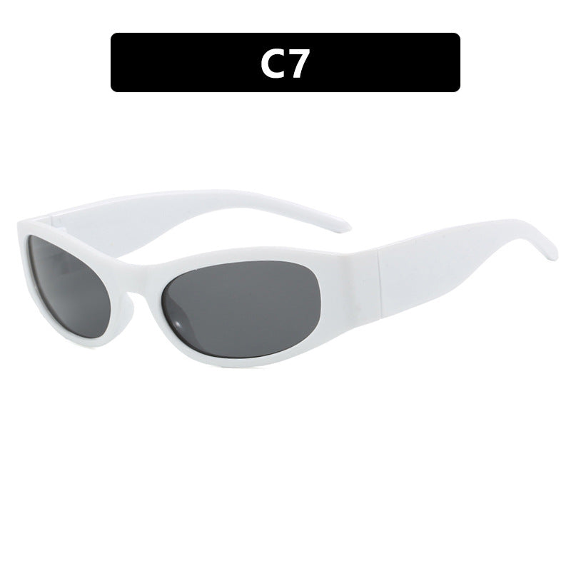 Women's sporty sunglasses with wide frame and UV protection Skanto