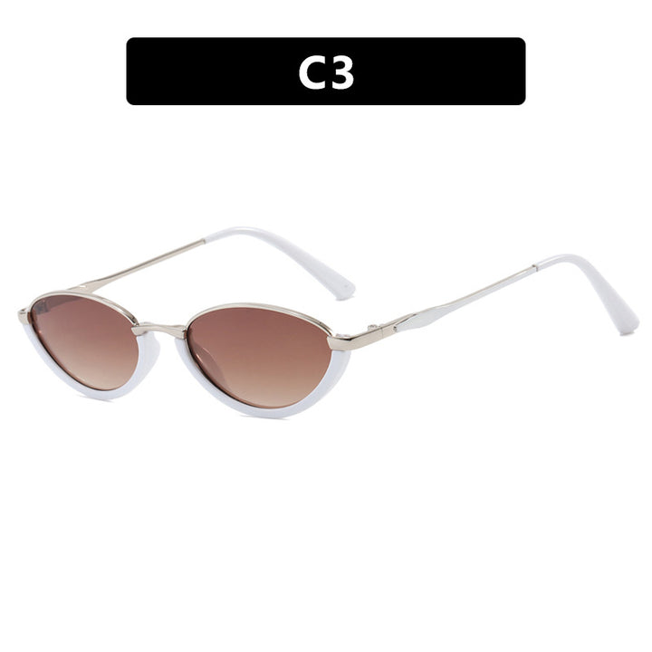 Women's Fashion Cat-Eye Sunglasses with Two-Tone Frame and UV Protection Skanto