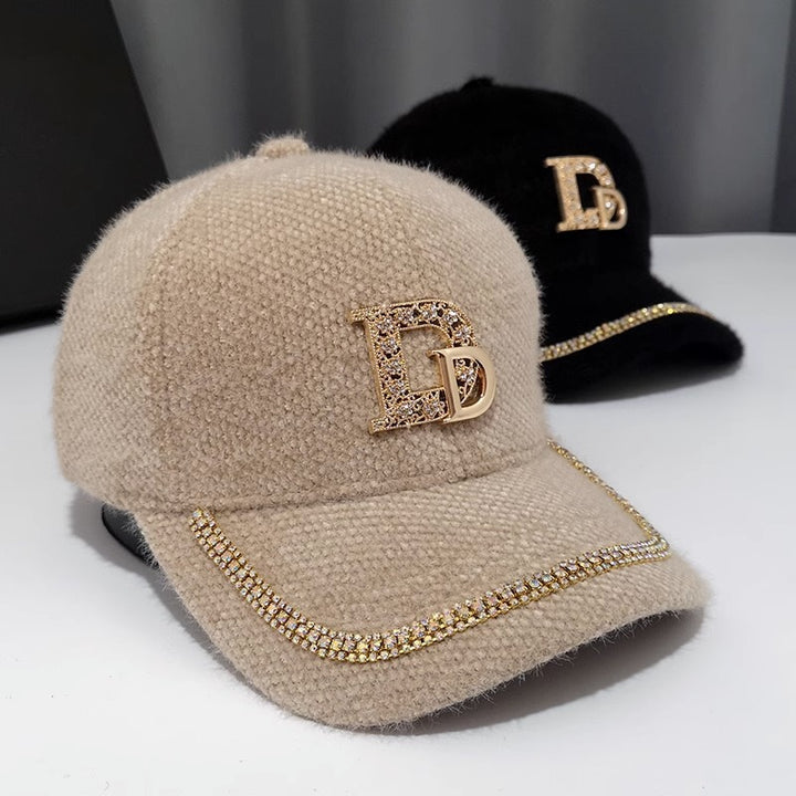 Kvinners luksuriøse utsmykkede ull baseballcap Skanto