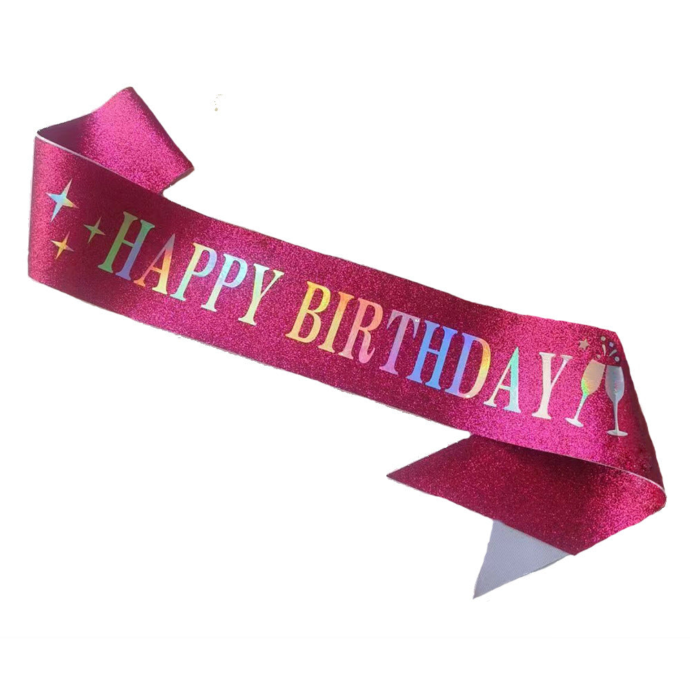 Dame Funkenkrone med "Happy Birthday" skrift Skanto