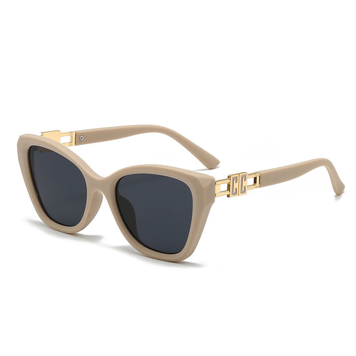 Dame Cat-Eye solbriller med luksuriøse detaljer Skanto