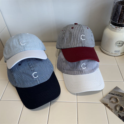 Menns Klassiske Stripete Baseball Cap Skanto