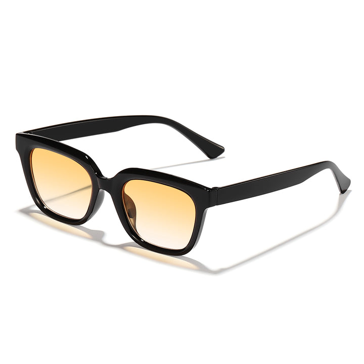 Dame Moderne firkantet solbriller med stilfull ramme i transparent Skanto