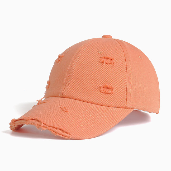 Dame moterisk baseballcap med destroyed-look Skanto