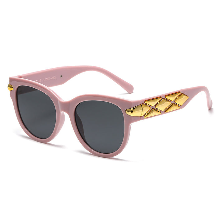 Dame designer solbrille med innovativ, detaljert ramme Skanto