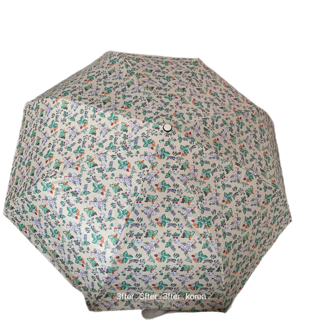 Damer Sammenleggbart Paraply med blomstret Vintage-design Skanto