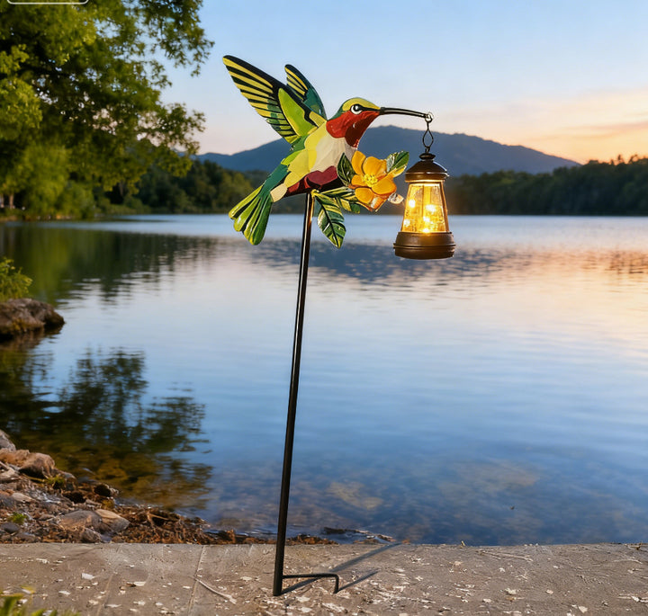 Dekorativ Solar Flamingo Hage Stake Lampe Med Justerbar Metallarm Og Integrert LED Skanto