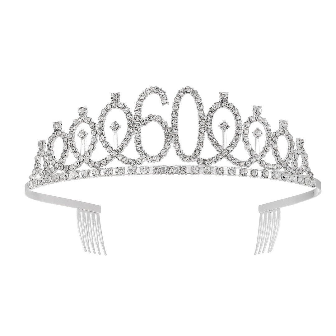 Damer krystall dekorert tiara med elegant design Skanto