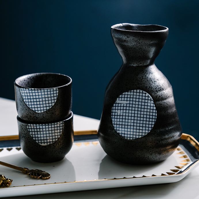 Japansk Sakura Håndlagde Keramiske Sake Sett | Skanto