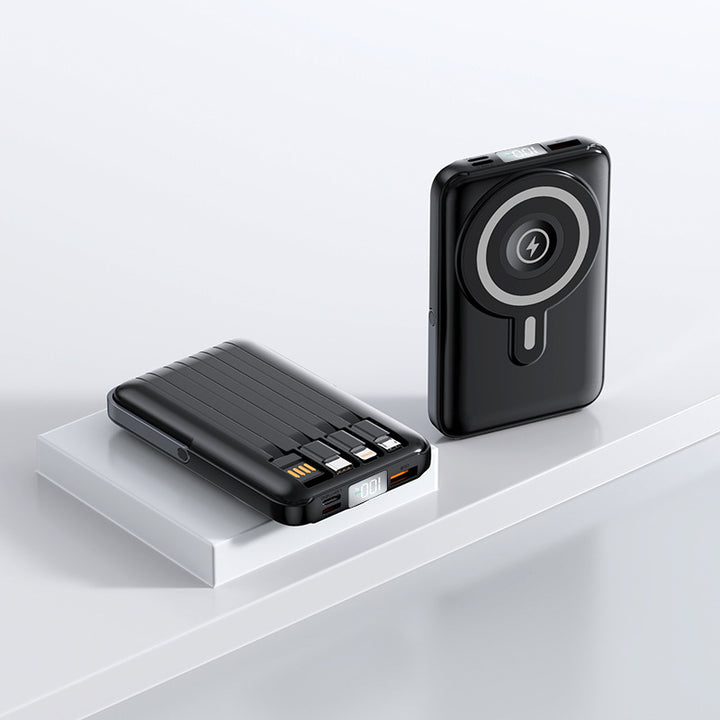 Bærbar Magnet Powerbank med hurtigladerfunksjon og LED-skjerm Skanto